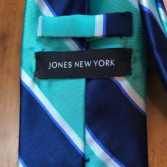 Men’s Jones NY Teal & Blue Tie - Picture 5 of 8